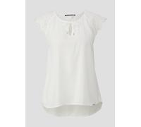 Q/S designed by - Blusentop mit Broderie Anglaise weiß - Gr. - 34