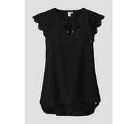 QS Blusenshirt mit Schleifen-Detail in Black, Größe 36