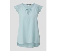 Blusentop mit Broderie Anglaise 38 türkis 2140754.6103.38