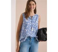 Blusentop mit Split Neck und Print