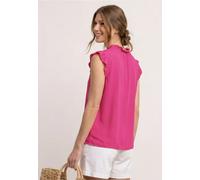 Street One Damen Blusentop mit Split Neck und Rüschen