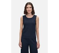 Blusentop BETTY BARCLAY "Betty Barclay Blusentop mit Struktur", Damen, Gr. 44, blau (dunkelblau), Obermaterial: 99% Polyester, 1% Elasthan., casual, figurumspielend normal, Rundhals, Blusen (52197945-
