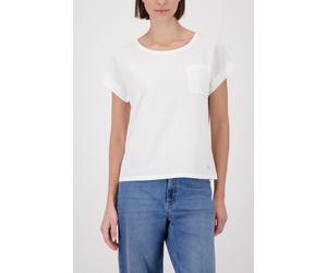Blusentop MONARI, Damen, Gr. 44, off, weiß, Web, Obermaterial Rückenteil: 92% Viskose, 8% Elasthan. Obermaterial Vorderteil: 100% Polyester. Obermaterial Ärmel: 100% Polyester, regular fit taillenbede