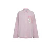 Blusentop NÜMPH "Nümph Shirt NUDARMI", Damen, Gr. L/XL, fuchsia pink, Obermaterial: 96% Baumwolle, 4% Elasthan, Blusen Blusentop (98435724-XL)