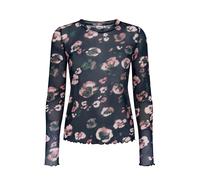 Blusentop NÜMPH "Nümph Shirt NUMILINA", Damen, Gr. XL, schwarz sapphire, Obermaterial: 90% Polyester, 10% Elasthan, Blusen Blusentop (39585953-XL) schwarz sapphire