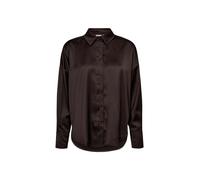 Blusentop NÜMPH "Nümph Shirt NUSATTI", Damen, Gr. XS/S, schwarz coffee, Obermaterial: 53% Viskose, 47% Polyester, Blusen Blusentop (54525342-S)