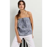 Blusentop PEPE JEANS "blouse FANNY SHIRT", Damen, Gr. XS, grau (stormy sea blau), 100% Baumwolle, Blusen Blusentop (79600724-XS) stormy sea blau