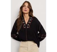 Blusentop PEPE JEANS "Bluse JANNA SHIRT", Damen, Gr. S, schwarz, 60% Baumwolle, 40% Viskose, Blusen Blusentop (28581559-S) schwarz