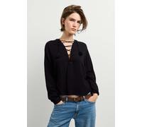 Blusentop PEPE JEANS "blouse JULIANNA SHIRT", Damen, Gr. M, schwarz, 100% Viskose, Blusen Blusentop (77316134-M) schwarz