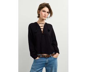 Blusentop PEPE JEANS "Bluse JULIANNA SHIRT", Damen, Gr. XL, schwarz, 100% Viskose, Blusen Blusentop (77316134-XL) schwarz