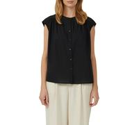 Blusentop mit Raffung und Spitzen-Detail 44 schwarz 2165763.9999.44