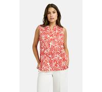 Smith & Soul - Sleeveless V-neck Blouse cream white print - Gr. - M