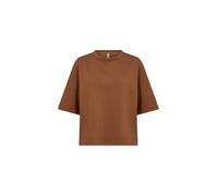 Blusentop SOYACONCEPT "Soya Concept Shirt SC-ANGELIN", Damen, Gr. M, braun (8710 toffee), Obermaterial: 60% Baumwolle, 40% Polyester, Blusen Blusentop (34341806-M) 8710 toffee