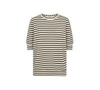 Blusentop SOYACONCEPT "Soya Concept Shirt SC_BARNI", Damen, Gr. XS, 8694c hot fudge combi, Obermaterial: 48% Modal, 48% Polyester, 4% Elasthan, Blusen Blusentop (85023700-XS) 8694c hot fudge combi