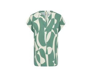 Blusentop SOYACONCEPT "Soya Concept Shirt SC-CHANISE", Damen, Gr. S, grün (7505c frosty spruce combi), Obermaterial: 100% Viskose, Blusen Blusentop (50272207-S) 7505c frosty spruce combi