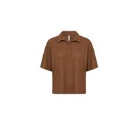 Blusentop SOYACONCEPT "Soya Concept Shirt SC-DELIA", Damen, Gr. XL, braun (8710 toffee), Obermaterial: 60% Viskose, 38% Polyester, 2% Elasthan, Blusen Blusentop (29065008-XL) 8710 toffee