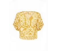 Blusentop SOYACONCEPT "Soya Concept Shirt SC-FELONE", Damen, Gr. XL, gelb (3020c golden fleece combi), Obermaterial: 100% Viskose, Blusen Blusentop (99209739-XL) 3020c golden fleece combi