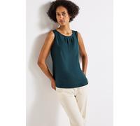 STREET ONE Damen 3411873 Blusentop mit Raffung, Tide Blue, 38