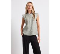 Street One Damen Ärmellose Leinenbluse