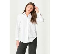 Blusentop TEESHOPPEN "TEESHOPPEN Shirt Ida", Damen, Gr. XS, weiß, Obermaterial: 97% Baumwolle, 3% Elasthan, Blusen Blusentop (11259929-XS) weiß