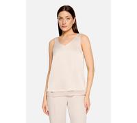 Blusentop unifarben Grau Beige 36
