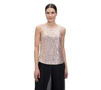 Blusentop VERA MONT "Damen ohne Arm", Damen, Gr. 44, gold (cream, gold), Obermaterial: 93% Polyester, 7% Elasthan; Futter: 92% Polyamid, 8% Elasthan, figurbetont normal, Rundhals, Blusen Blusentop (53