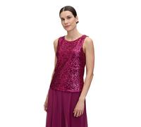 Blusentop VERA MONT "Vera Mont Pailletten-Top ohne Arm", Damen, Gr. 46, rosa (sweet berry), Obermaterial: 93% Polyester, 7% Elasthan. Futter: 92% Polyamid, 8% Elasthan., elegant, figurbetont normal, R