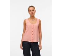 Blusentop VERO MODA "VMBUMPY SL SHIRT WVN GA NOOS", Damen, Gr. L, rosa (dubarry stripes:snow weiß), Web, Obermaterial: 100% Viskose, gestreift, regular fit taillenbedeckt, Rundhals, Blusen Blusentop (