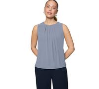 Blusentop ZERO "Damen mit Rundhalsausschnitt", Damen, Gr. 40, flint stone, Chiffon, Obermaterial: 100% Polyester. Besatz: 63% Polyacryl, 37% Polyamid. Füllung:, durchscheinend, figurumspielend normal,
