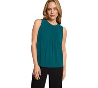 Blusentop ZERO "Damen mit Rundhalsausschnitt", Damen, Gr. 40, reflecting pond, Chiffon, Obermaterial: 100% Polyester. Besatz: 63% Polyacryl, 37% Polyamid. Füllung:, durchscheinend, figurumspielend nor