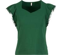 Blutsgeschwister Damen Charming Heart T-Shirt (Größe L, gruen)