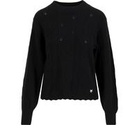 Blutsgeschwister Damen Fine Craft Crew Pullover (Größe L, schwarz)