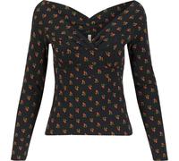 Blutsgeschwister Damen Lovebirds Kiss Longsleeve (Größe XS, schwarz)