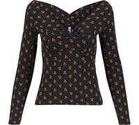 Blutsgeschwister Damen Lovebirds Kiss Longsleeve (Größe M, schwarz)
