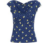 Blutsgeschwister Damen Sunkissed Lovebirds Top (Größe S, blau)