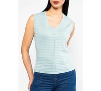 Blutsgeschwister "Filigree Frontluke" Top aus Biobaumwolle Cat's Paw Petrol (Blau) S