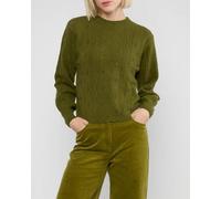 Blutsgeschwister Fine Craft Crew Pullover aus Biobaumwolle und Wolle Ente Gut Alles Gut (Grün) S