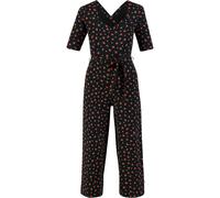 Blutsgeschwister Flaming Heart Marlene Jumpsuit Damen Jumpsuits schwarz Größe XS Lifestyle Elastisch