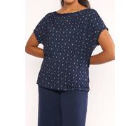 Blutsgeschwister "Flowgirl" Gemustertes T-Shirt aus EcoVero-Jersey Night Meadow (Blau) M