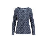 Blutsgeschwister Langarm- Shirt Hüpfeherz in Color blue mosaic flower, Gr.S 359095 001233-331-0851-S 4064769199128 Blutsgeschwister S