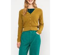 Blutsgeschwister Lochstrick Cardigan "Save The World" mit V-Ausschnitt Folklore Light Yellow (Gelb) M