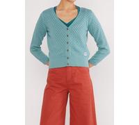 Blutsgeschwister Lochstrick Cardigan Sweet Petite - Traditional Teal Knit XL
