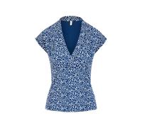 Blutsgeschwister Damen Mon Cher Cache-cœur T-Shirt (Größe M, blau)