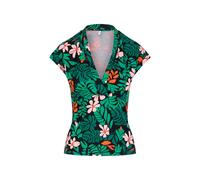 blutsgeschwister Shirt Mon Cher Cache-Cœur (M001261-332-02147) dreaming under palm leaf