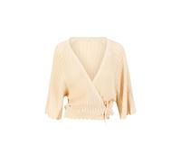 blutsgeschwister Sommer Cardigan Fairy Wrap (M001251-140-01553) pinkish-orange white knit