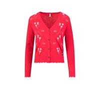 blutsgeschwister Sommer Cardigan Sweet Soiree (M001251-141-01593) rose petals red knit