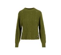 Blutsgeschwister Fine Craft Crew Pullover aus Biobaumwolle und Wolle Ente Gut Alles Gut (Grün) M