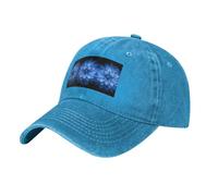 BLWSLC Lotus gemusterte athletische schwarze Baseballkappe, verstellbar, geeignet für Sport und Reisen, blau, Einheitsgröße