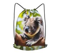 BLWSLC Reise-Rucksack mit Kordelzug, Motiv: "A Little Koala", tragbar, geeignet für kurze Reisen, Schwarz, Small