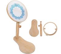 BMKGODN Holz-Stickerei-Ständer, runder Stickrahmen, tragbar, Holz, Kreuzstich-Zubehör, Nähwerkzeuge